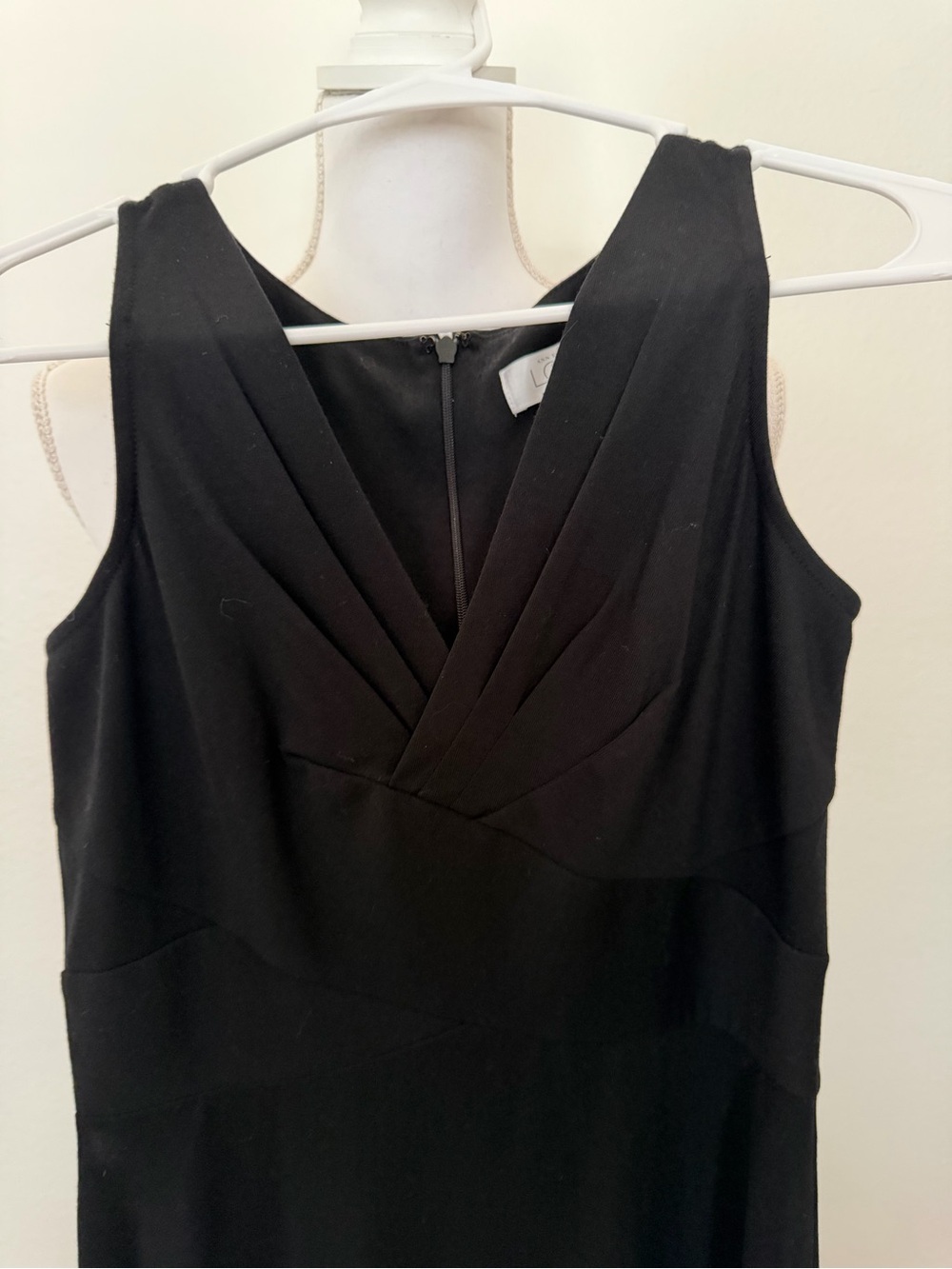 Ann Taylor Loft Classic Black V-Neck Women's Dress